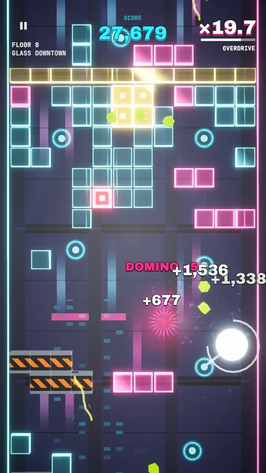 SHATTERSWING screenshot: Chain-reaction smash